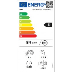 BEKO BDFN05330X LAVAVAJILLAS