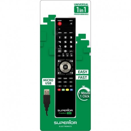 SUPERIOR MANDO UNIVERSAL FREEDOM 1 IN 1COMPATIBLE CON TODAS LAS MARCAS Y MODELOS