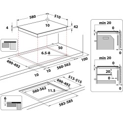 WHIRLPOOL AKT8090NE PLACA VITROCERAMICA