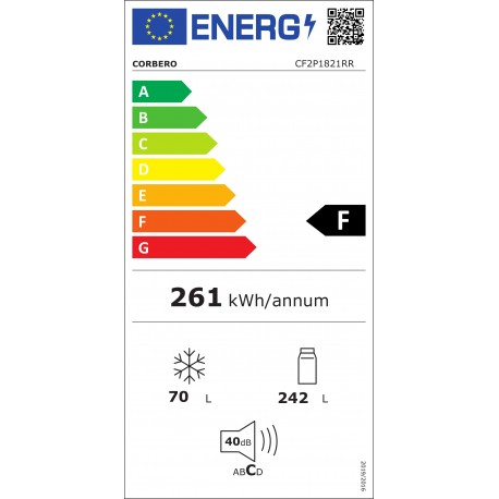 Corbero Ccm1954nfeinteg Frigo Combi 300L – imagen 2