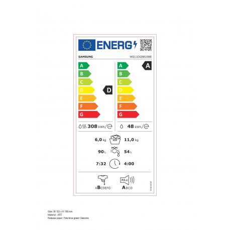 SAMSUNG WD11DG5B15BEECO LAVADORA SECADOR
