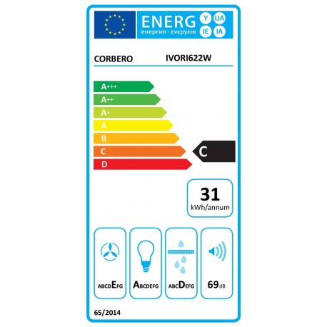 Corbero Ivori622w Campana Encastrable 192,7 M3/H