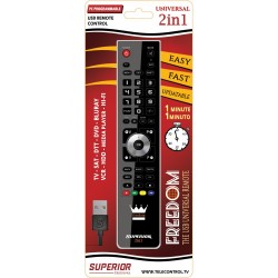 SUPERIOR MANDO UNIVERSAL 2IN1 PROGRAMABLE COMPATIBLE CON TODO TIPO DE MARCAS Y MODELOS