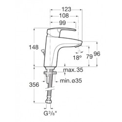 ROCA 5A3182C00 GRIFERIA LAVABO EOS