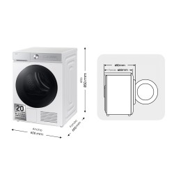 SAMSUNG DV90DB8845GHU3O SECADORA 9KG