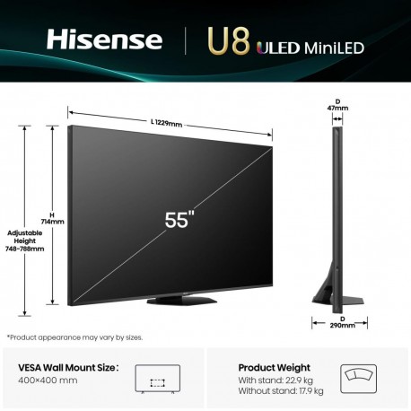 Hisense 55U8q Televisor 55" 4K Ultra Hd Smart Tv – imagen 2