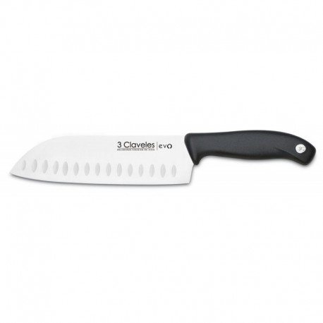 3 CLAVELES BGEU3188 CUCHILLO SANTOKU 18C
