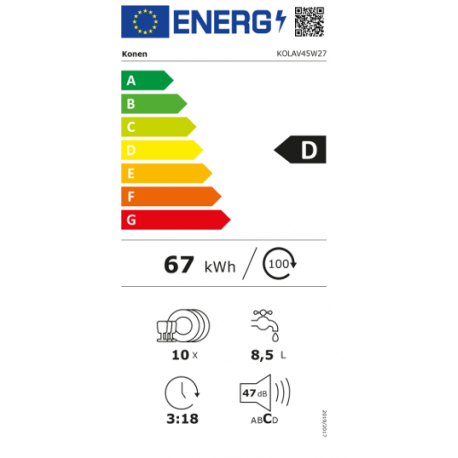 Konen Kolav45w27 Lavavajillas