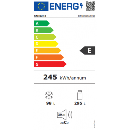 SAMSUNG FRIGORÍFICO 2 PUERTAS RT38CG6624S9ES INOX 393L