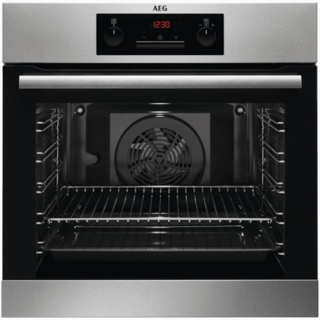 AEG BPB33002SM HORNO 10 funciones (2 ciclos de pirólisis) Mandos escamoteables INOX INOX Antihuellas, Clase A+