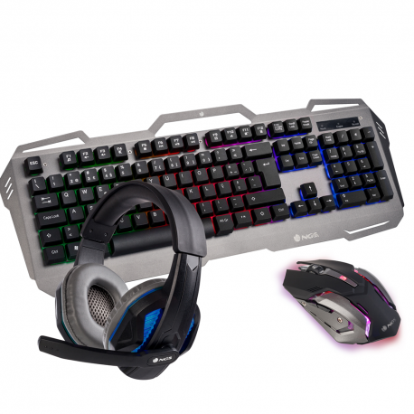 NGS GBX1500 TECLADO+AURICULAR+RATON