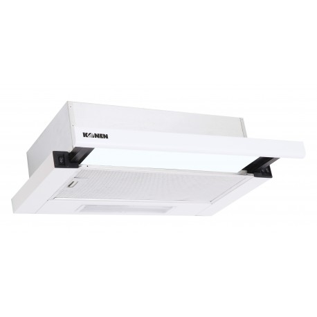 KONEN KCAENCASTREW CAMPANA 60 cm, 2 motores. Capacidad de extracción 420 m3/h. 2 niveles de potencia. Color blanco.