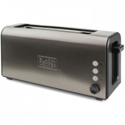 BLACK&DEKER BXTO1000E TOSTADOR Potencia 1000W. Ranura extra larga y extra ancha: 42 x 260 mm,7 niveles de tostado