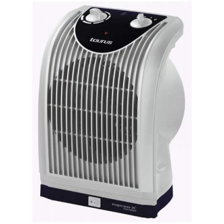 TAURUS TROPICANO 2C CALEFACTOR 2.400 W de potencia, 3 posiciones de climatización. Termostato regulable.