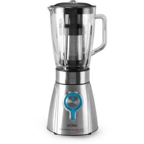 SOLAC BV5723 BATIDORA DE VASO 1250 W. Full inox, 5 velocidades +turbo. Jarra de cristal.