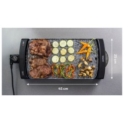 Plancha de asar eléctrica para carne y verduras, lisa y grill de 1500W,  superficie de 40x25cm BN3678 – Gem Supplies S.L.