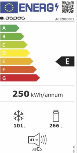 Aspes ac2600fnfx frigorifico combi 326 l no frost barato de outlet