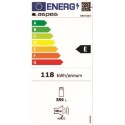 ASPES ARV185D FRIGORÍFICO 185 clasificación energética A++. Capacidad 355 L. Tecnologia No Frost. Color blanco.