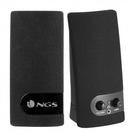 NGS SB150 ALTAVOCES NEGROS 2.0-RMS 2W(1W+W1)-SALIDA AUDIO,ALIMENTACIÓN USB-ON OFF INTERRUPTOR-VOLUMEN