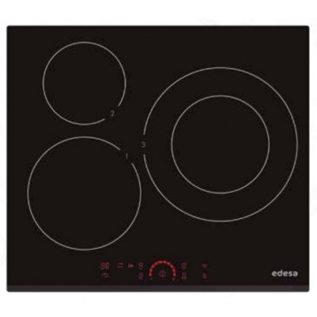 EDESA EIHR6330B PLACA INDUCCION 3 FUEGOS BISELADO FRONTAL