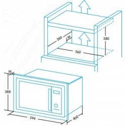 EDESA EMW2530IGXWH MICROONDAS INTEGRABLE