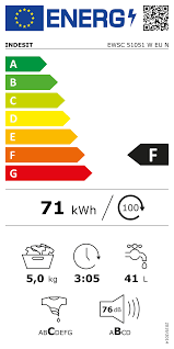 INDESIT EWSC51051W LAVADORA 5KG 1000 rpm clase F