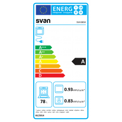 SVAN SVH385X HORNO A INOX 78 L 10 funciones, táctil. color negro