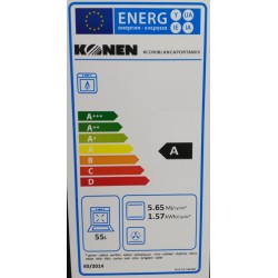 KONEN KCO90BLANCAPORTAMIS COCINA DE GAS 5 FUEGOS