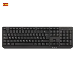 NGS FUNKYV3 TECLADO NEGRO CON 12 TECLAS MULTIMEDIA DE CABLE