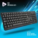 NGS FUNKYV3 TECLADO NEGRO CON 12 TECLAS MULTIMEDIA DE CABLE