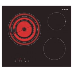 EDESA EVT6328BA PLACA VITROCERAMICA 3 FUEGOS NEGRO
