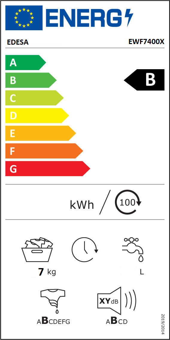 Edesa ewf7400x lavadora 7 kg 1400 rpm barato de outlet