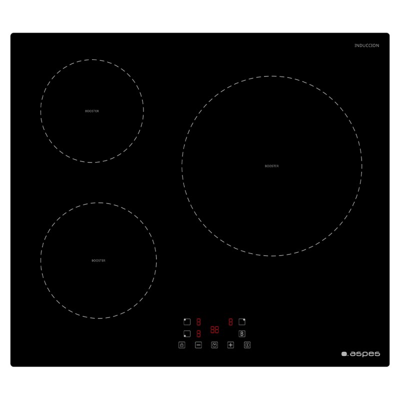 Aspes ai3600 placa inducción 3 fuegos barato de outlet