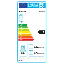 ASPES AHE1400PI HORNO PIROLITICO 68L 8 FUNCIONES CLASE A COLOR NEGRO