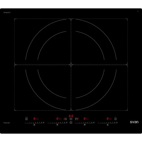 SVAN SVI643FZ PLACA FLEXIZONE CON 4 INDU