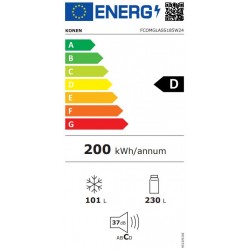 KONEN FCOMGLASS185W24 FRIGORIFICO COMBI