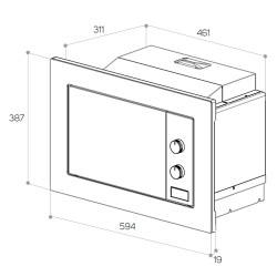 TAURUS MO20WHM MICROONDAS INTEGRABLE